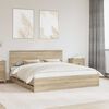 vidaXL Estructura de cama Roble Sonoma 180 x 200 cm Madera Ingenieril
