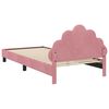 vidaXL Cama para ni&ntilde;os con cabecero Rosa 90 x 200 cm Terciopelo
