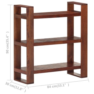 vidaXL Librería de madera maciza de acacia marrón miel 84x30x90 cm