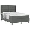 vidaXL Cama tipo Box Spring con colch&oacute;n Gris oscuro 200 x 160 cm tela