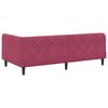 vidaXL Estructura de cama en esquina Rojo vino 90 x 200 cm Terciopelo