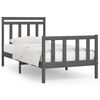 vidaXL Estructura de cama sin colch&oacute;n madera de pino gris 90x200 cm