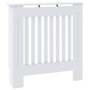 vidaXL Cubierta para radiador madera de ingenier&iacute;a blanco 78 cm