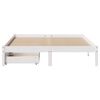 vidaXL Estructura de cama sin colch&oacute;n madera de pino blanco 135x190 cm