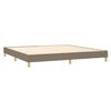 vidaXL Cama box spring con colch&oacute;n tela gris taupe 200x200 cm