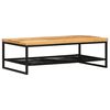 vidaXL Mesa de Caf&eacute; Marr&oacute;n y Negro Madera de mango maciza