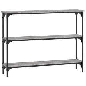 vidaXL Mesa consola madera de ingenier&iacute;a gris Sonoma 100x22,5x75 cm