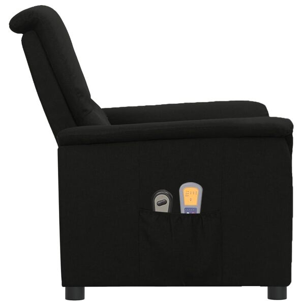 vidaXL Sillón de masaje eléctrico tela negro