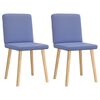 vidaXL Sillas de comedor 2 uds tela azul jeans