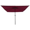 vidaXL Parasol de jardín Rojo y Negro 295 x 295 x 245 cm