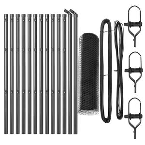 vidaXL Poste de Valla Gris