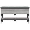 vidaXL Banco zapatero madera de ingenier&iacute;a gris Sonoma 82x32x45 cm