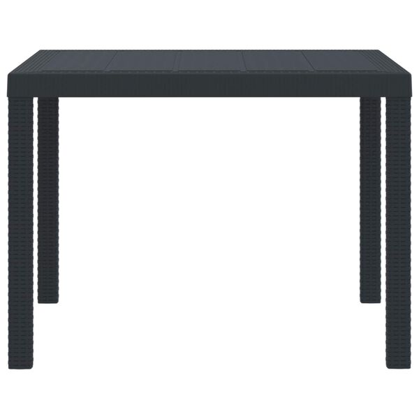 vidaXL Mesa de comedor de jard&iacute;n Antracita 100 x 100 x 73 cm