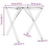 vidaXL Patas de mesa de comedor estructura X acero 70x70x73 cm