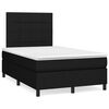 vidaXL Cama box spring con colch&oacute;n tela negro 120x190 cm