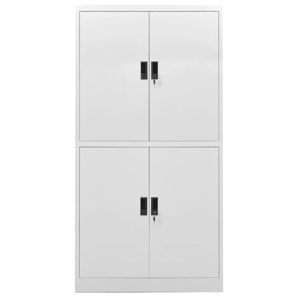vidaXL Armario de oficina de acero gris claro 90x40x180 cm