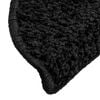 vidaXL Alfombrillas para escaleras 15 unidades 56x17x3 cm Negro Semicircular