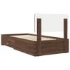 vidaXL Estructura de cama con cabecera Roble Marrón 75 x 190 cm