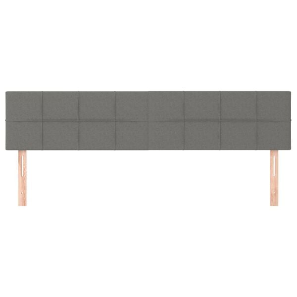 vidaXL Cabeceros tela gris oscuro 180x5x78/88 cm