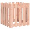 vidaXL Jardinera con dise&ntilde;o de valla madera maciza Douglas 50x50x50 cm