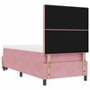 vidaXL Cama tipo Box Spring con colch&oacute;n Rosa 90 x 190 cm Terciopelo