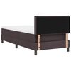 vidaXL Cama tipo Box Spring con colch&oacute;n Marr&oacute;n Oscuro 90 x 200 cm tela