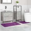 vidaXL Conjunto de alfombra de ba&ntilde;o antideslizante 2 pcs Morado PP