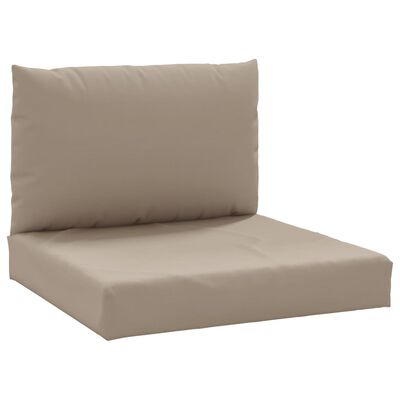 vidaXL Cojines para sofá de palés 2 piezas tela gris taupe
