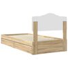 vidaXL Cama con almacenamiento con cabecera Roble Sonoma 100 x 200 cm
