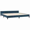 vidaXL Estructura cama sin colch&oacute;n terciopelo azul oscuro 200x200 cm