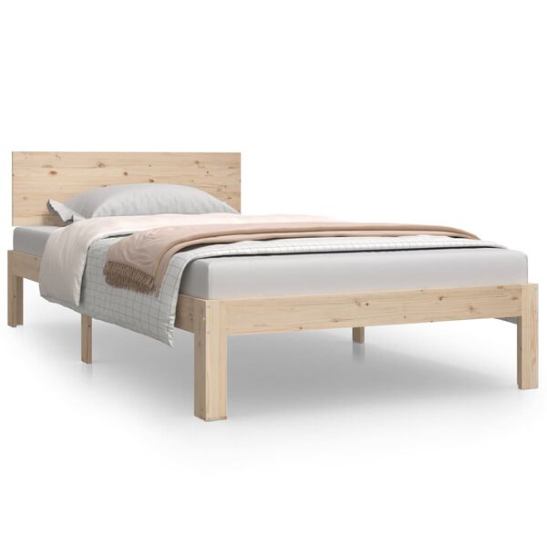 vidaXL Estructura de cama sin colchón madera maciza de pino 100x200 cm