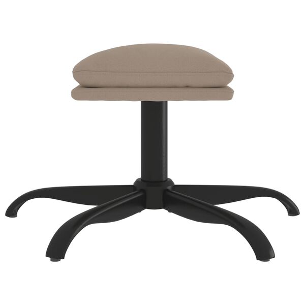 vidaXL Reposapiés tela de microfibra gris claro 60x60x36 cm