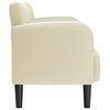 vidaXL Sof&aacute; Loveseat color crema 110 cm cuero sint&eacute;tica