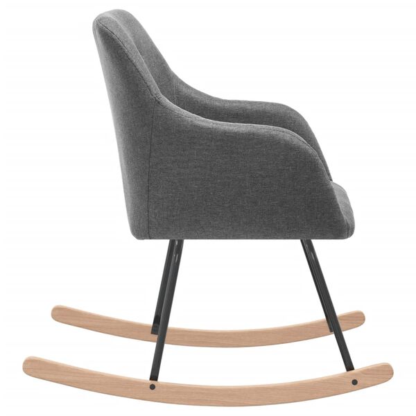 vidaXL Silla mecedora de tela gris claro
