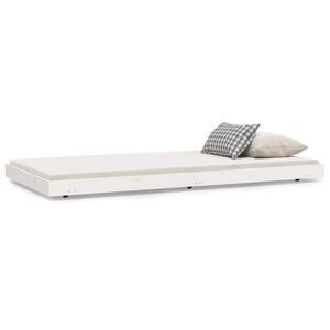vidaXL Estructura cama sin colch&oacute;n madera maciza pino blanca 100x200cm