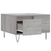 vidaXL Mesa de centro madera contrachapada gris Sonoma 55x55x36,5 cm