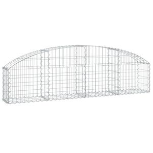 vidaXL Cesta de gaviones forma arco hierro galvanizado 200x30x40/60 cm