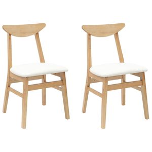 vidaXL Sillas de comedor 2 pcs Natural 42 x 47.5 x 81 cm