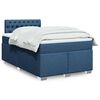 vidaXL Cama box spring con colch&oacute;n tela azul 120x190 cm