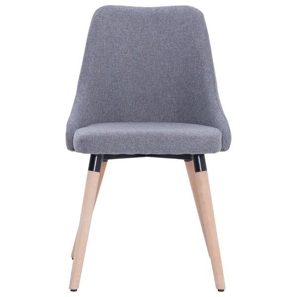 vidaXL Sillas de comedor 4 unidades tela gris claro