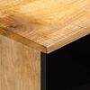 vidaXL Mesita de noche de madera maciza de mango rugosa 40x34x46 cm