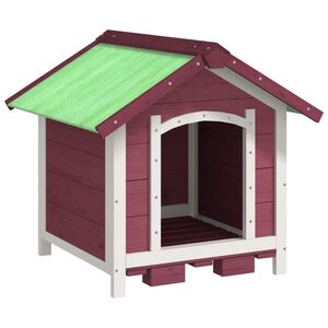 vidaXL Caseta para perros madera maciza de pino moca 65x65x61,5 cm
