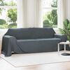 vidaXL Mantitas de Sof&aacute; 6 pcs Gris oscuro 350 x 270 cm Lana