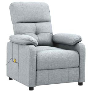 vidaXL Sill&oacute;n de masaje tela gris claro