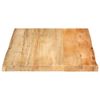 vidaXL Tablero de mesa borde natural madera maciza mango 90x60x2,5 cm