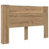 vidaXL Cabecera con LED Roble artisan Madera de ingenier&iacute;a