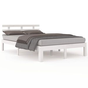 vidaXL Estructura de cama doble peque&ntilde;a sin colch&oacute;n blanco 120x190 cm