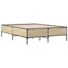 vidaXL Estructura cama madera ingenier&iacute;a metal roble Sonoma 150x200 cm
