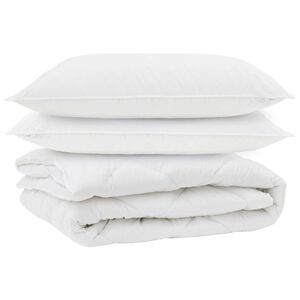 vidaXL Edred&oacute;n de todas las estaciones con almohada 3 pcs Microfibra