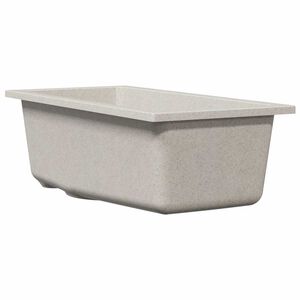 vidaXL Fregadero de cocina Beige 21 x 44 x 14 cm granito